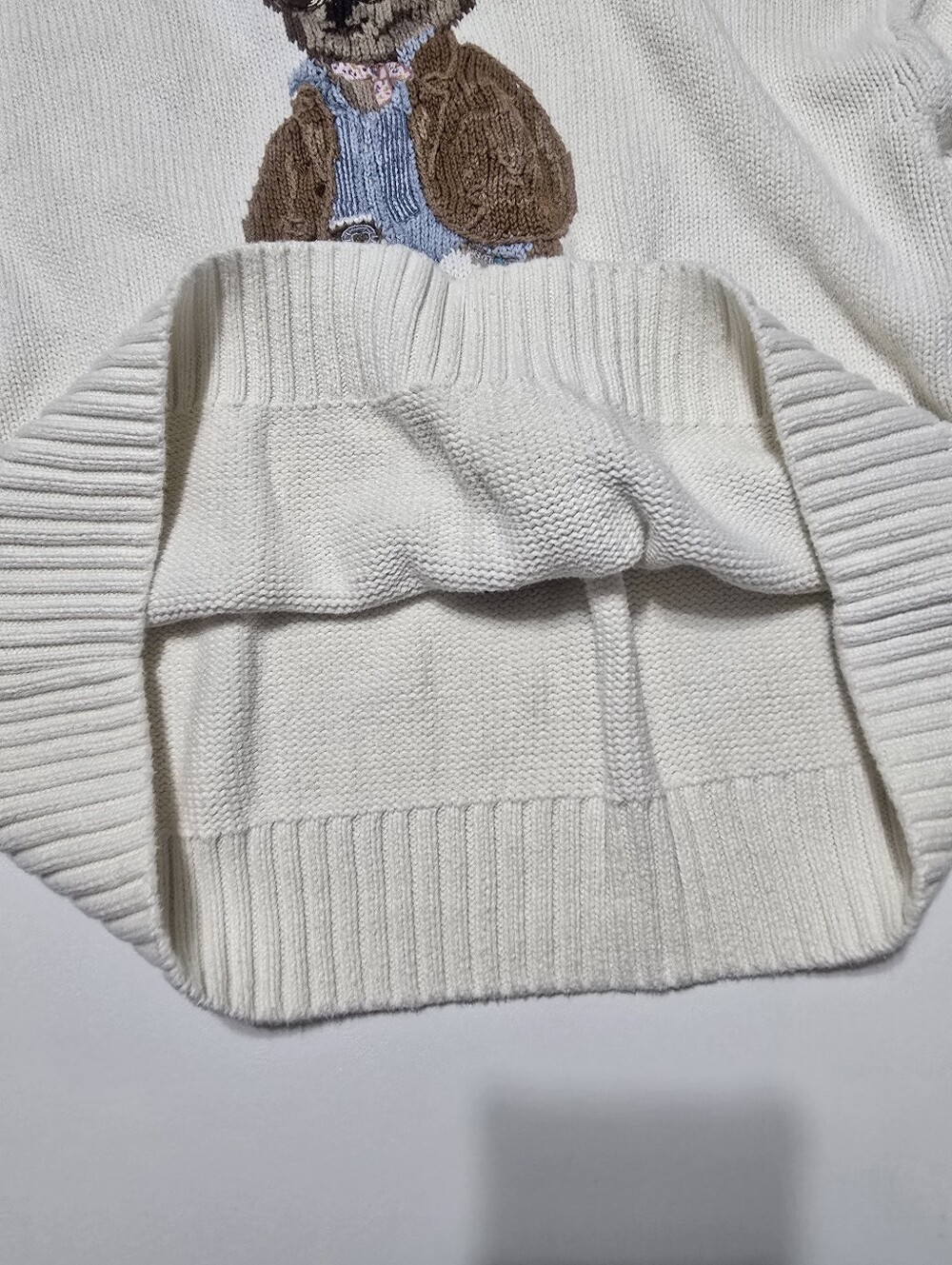 Polo Ralph Lauren Bear Long Sleeve Crew Neck Sweater Size L - Picture 8 of 12